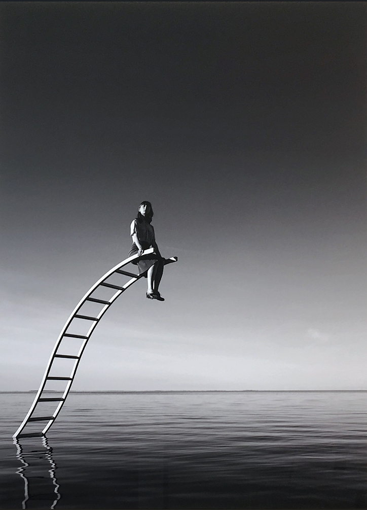 Girl on ladder (mellem) - Mingo